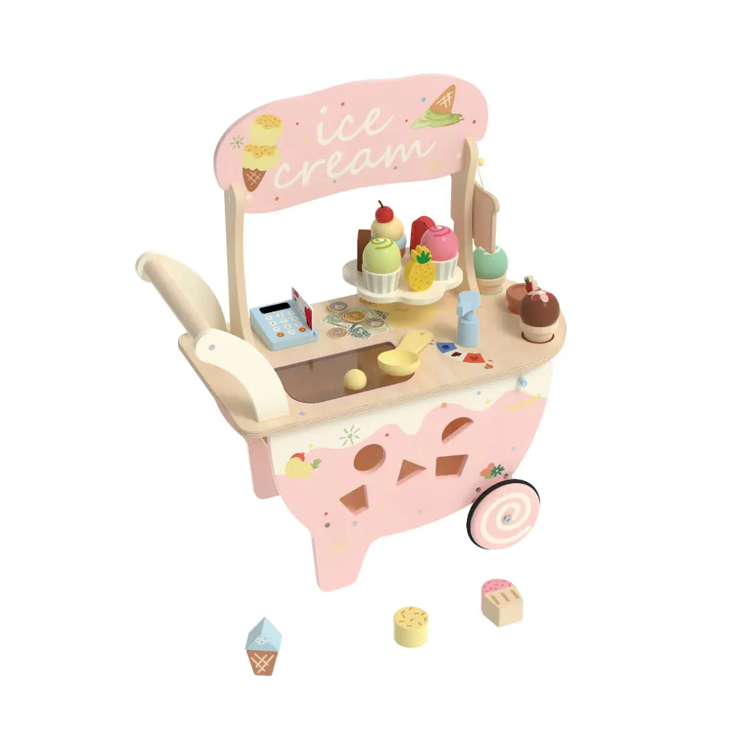 Ice-Cream Cart Busy Board with Accessories