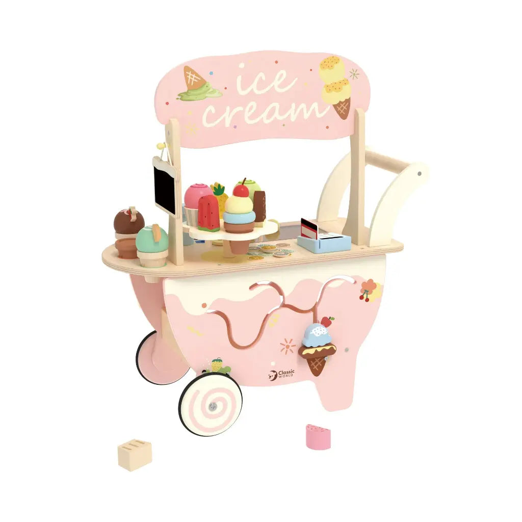 Ice-Cream Cart Busy Board with Accessories