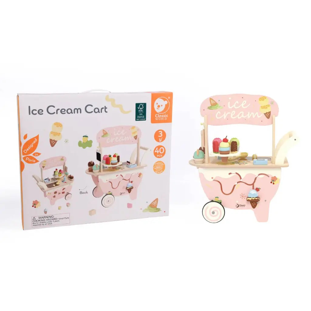 Ice-Cream Cart Busy Board with Accessories