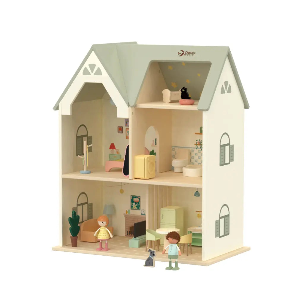 DIY Wooden Cozy Cottage Dollhouse
