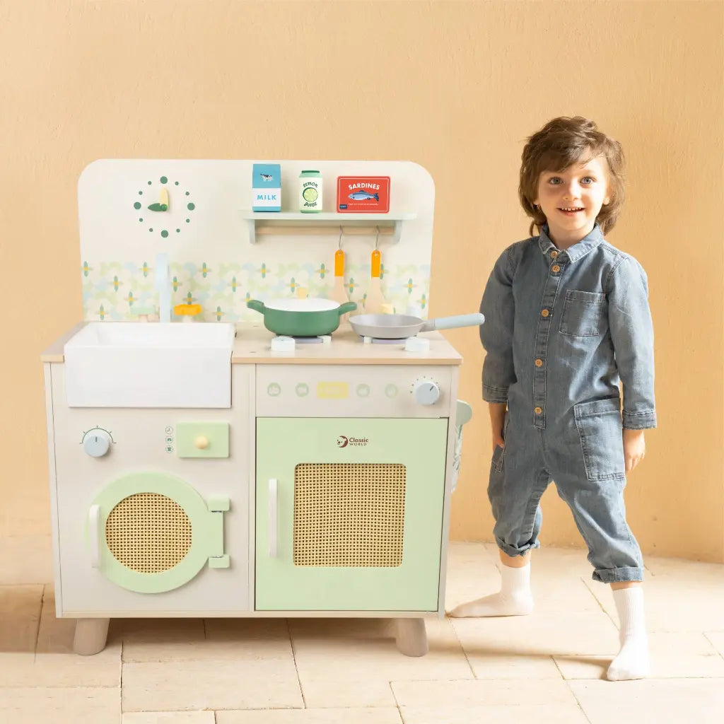 Wooden Realistic Kitchen Set 14 pcs