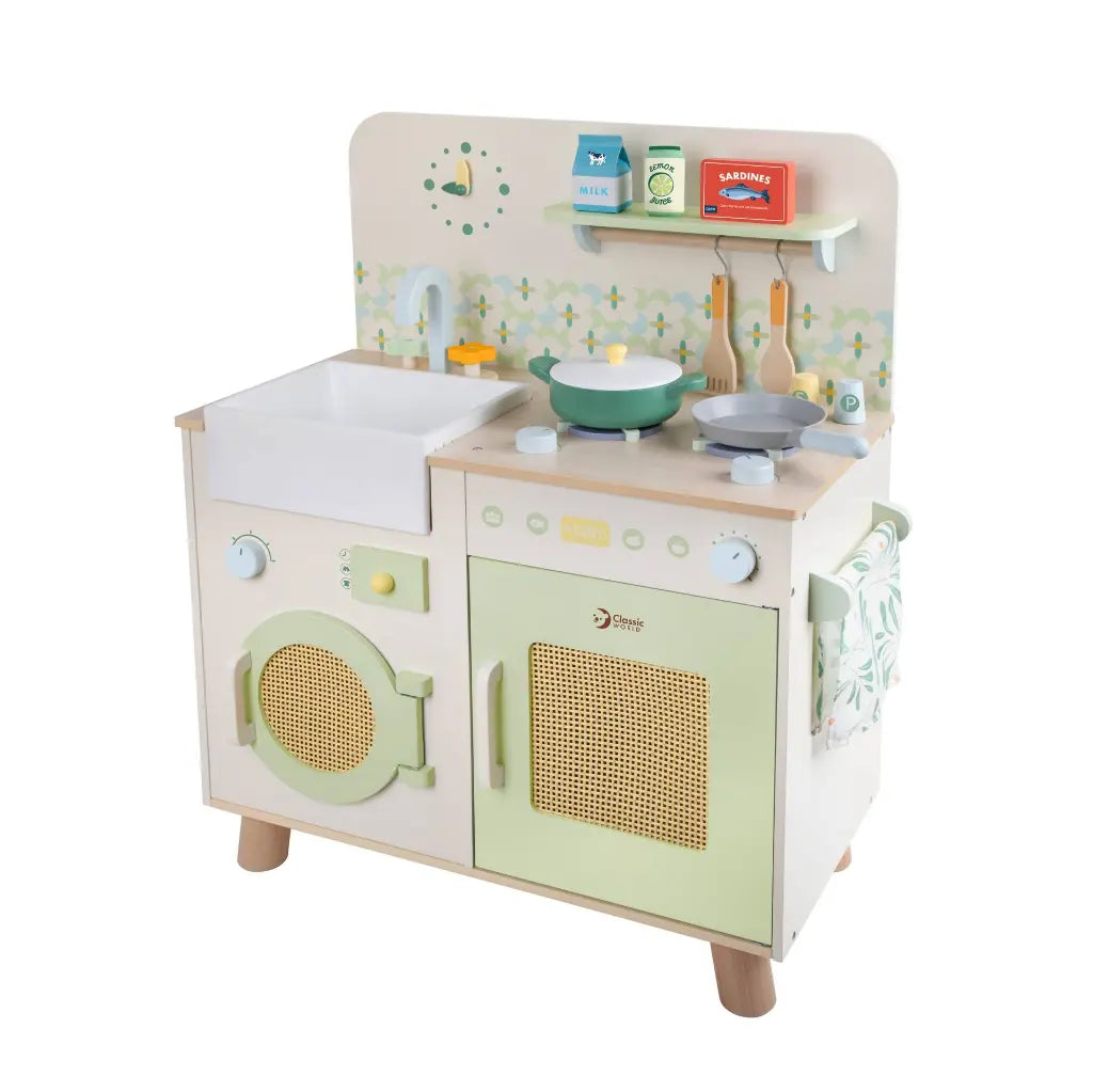 Wooden Realistic Kitchen Set 14 pcs
