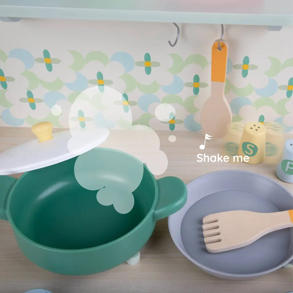Wooden Realistic Kitchen Set 14 pcs