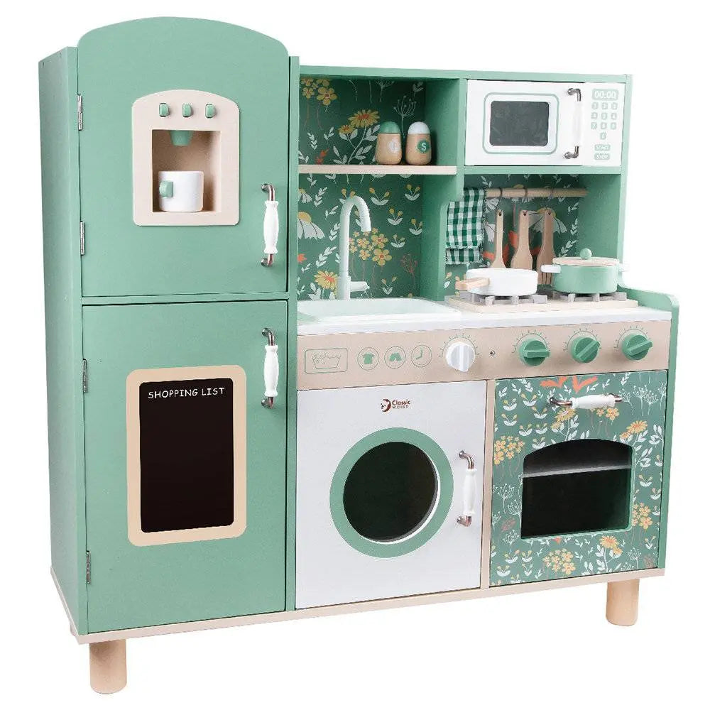 Wooden Realistic Vintage Kitchen Set