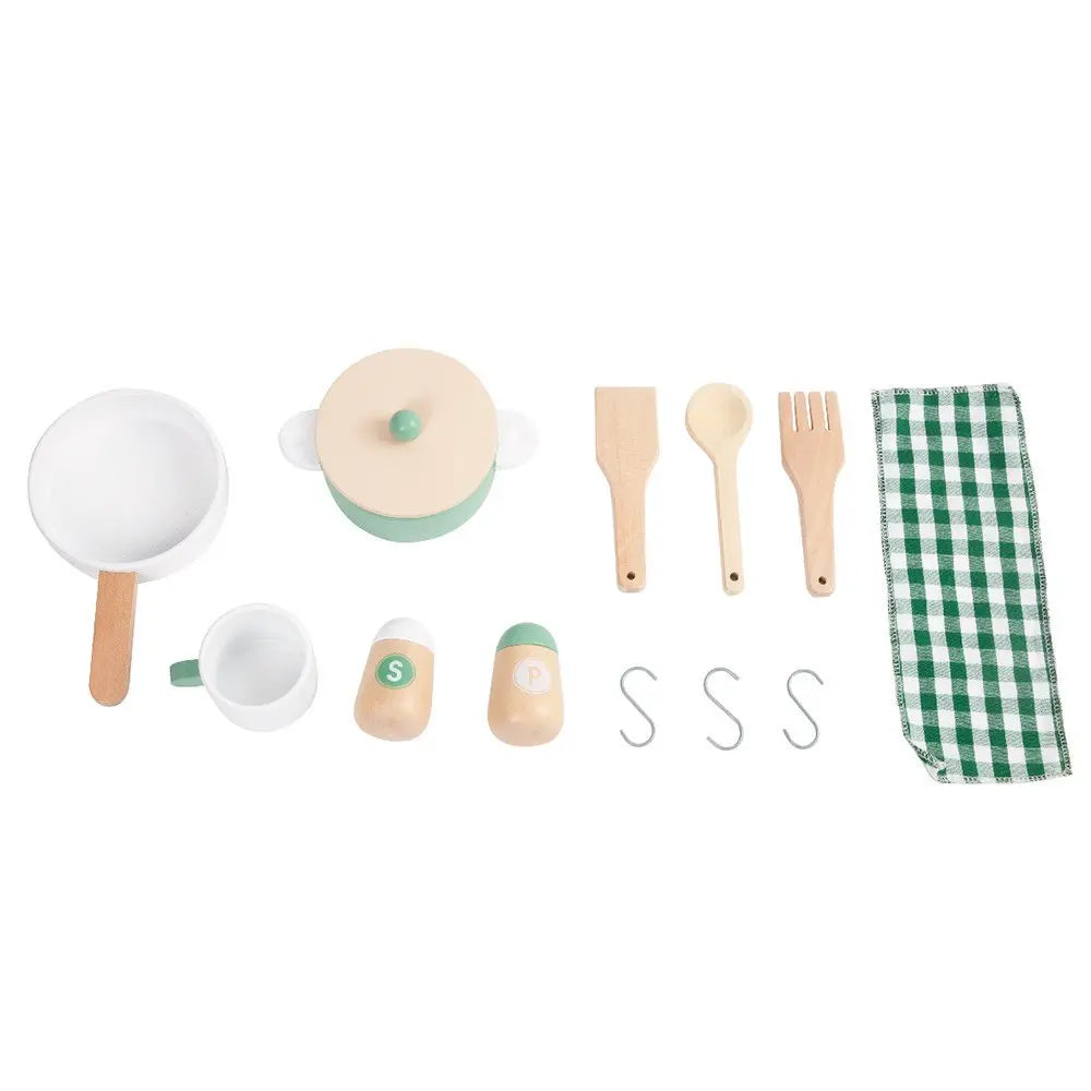 Wooden Realistic Vintage Kitchen Set