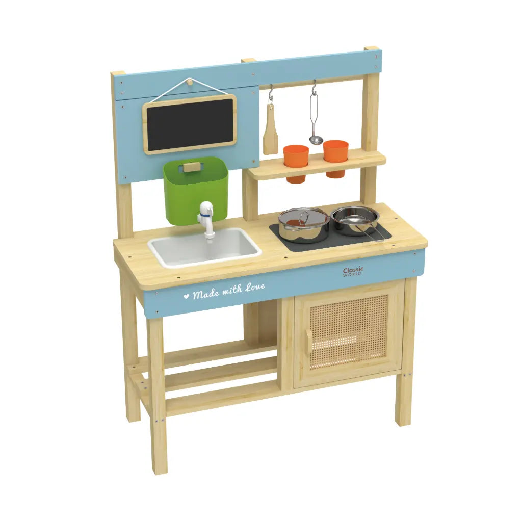 Wooden Realistic Outdoor Kitchen Set