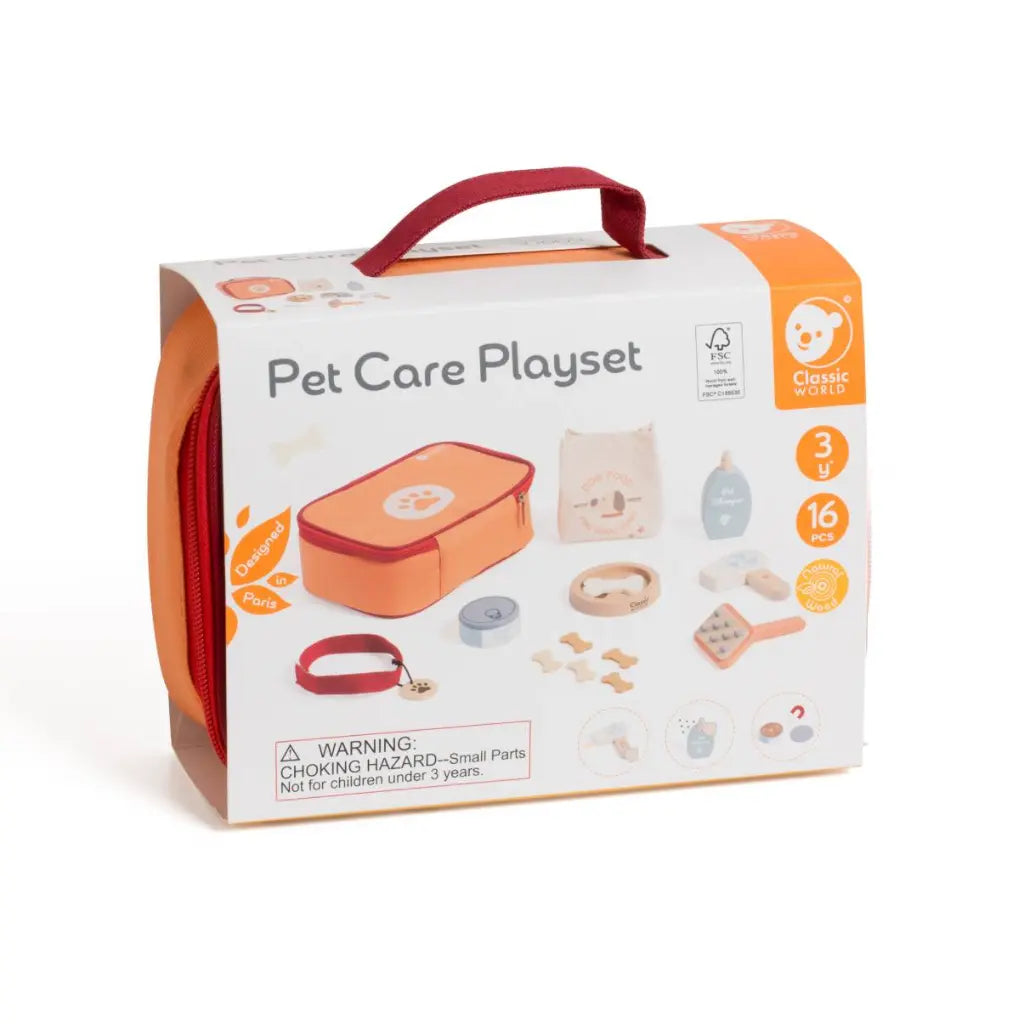 Wooden Pet Care Playset