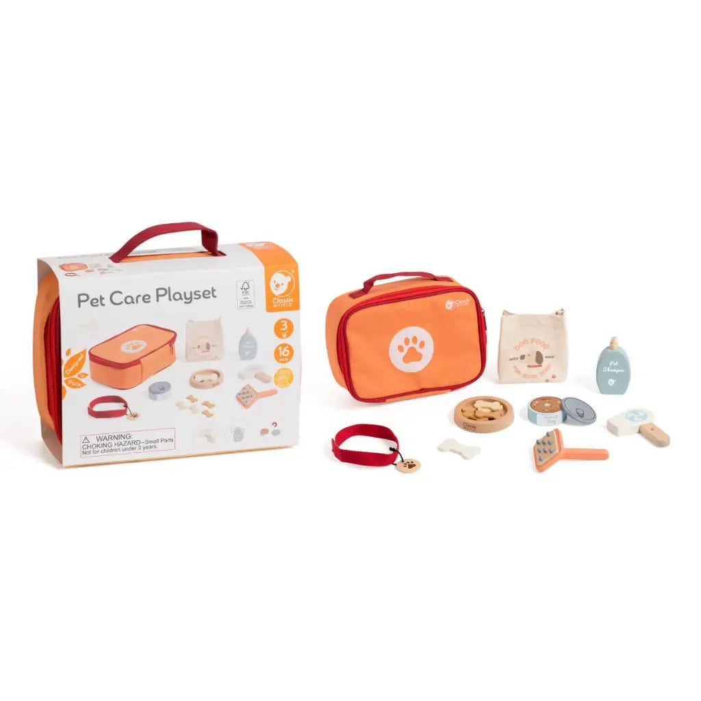 Wooden Pet Care Playset