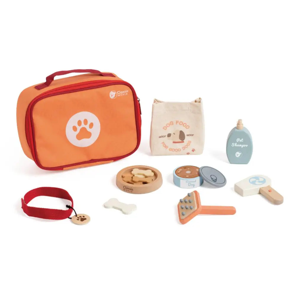 Wooden Pet Care Playset