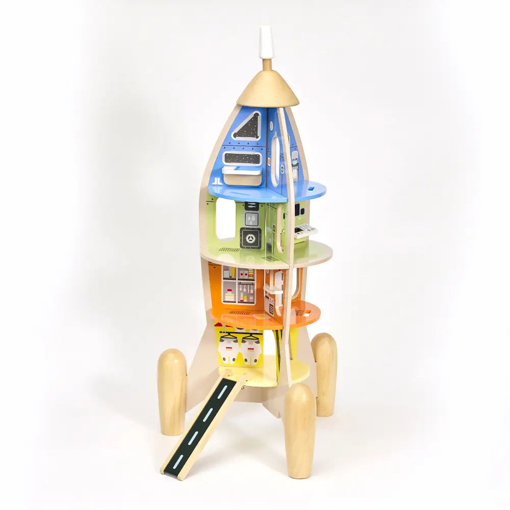 Wooden Space Rocket Playset
