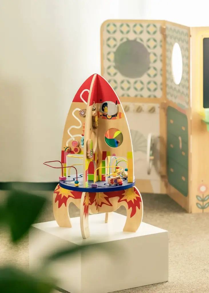 Wooden Space Rocket Playset